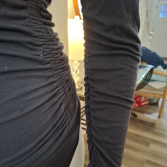 Soft Surroundings Top Shirt Womens Gray Turtleneck Ruched Long Sleeve Size Small - Picture 5 of 7